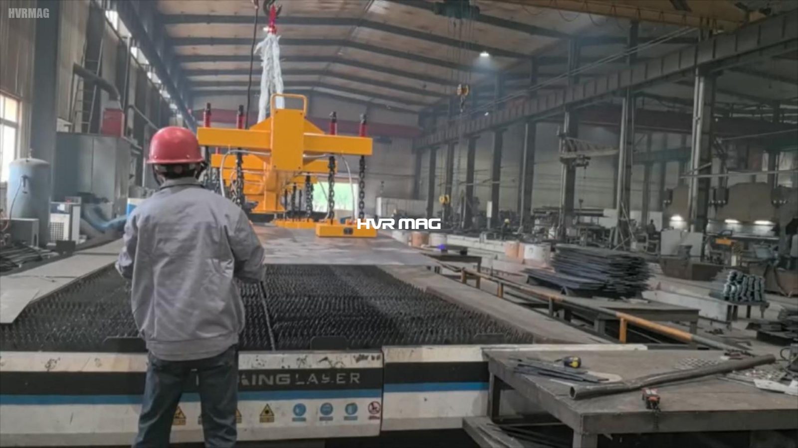 板材搬运磁铁如何变革输电铁塔行业的钢板运输